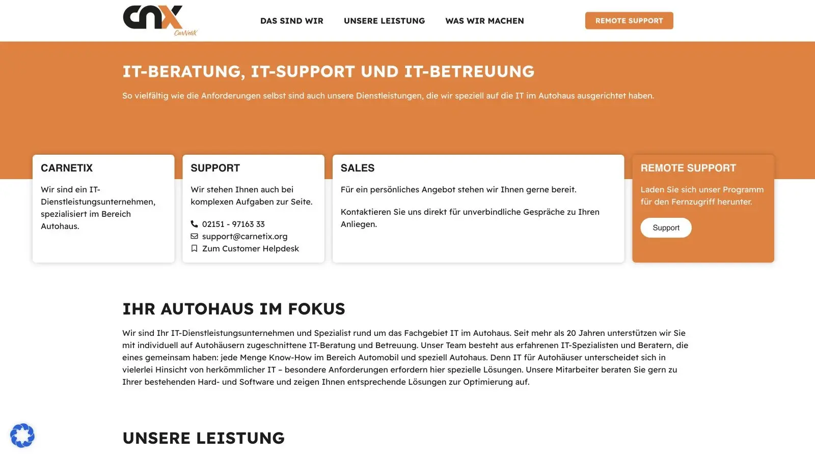 Carnetix – Projektansicht