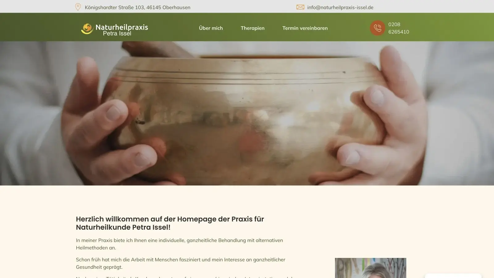 Naturheilpraxis Petra Issel – Projektansicht
